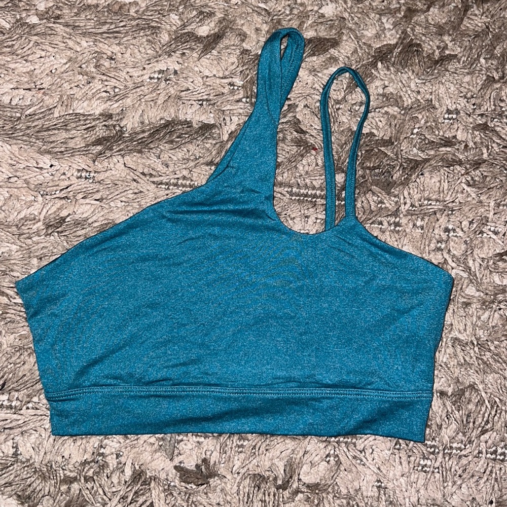 Teal blue asymmetrical Top